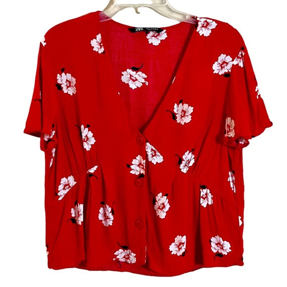Zara Tops Zara Floral Crop Top Poshmark